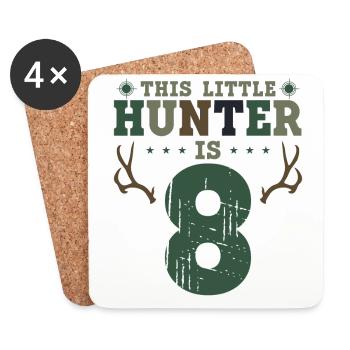 Buck Deer Hunting Hunter Kid 8th - Coasters (set of 4) - white - Front