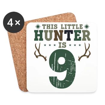 Buck Deer Hunting Hunter Kid 9th - Untersetzer (4er-Set) - Weiß - Vorne