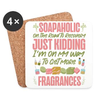 Soap Making Crafting Soapaholic On - Coasters (set of 4) - white - Front