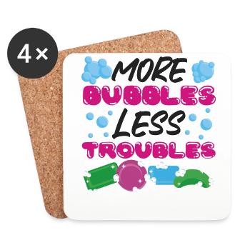 Soap Making Crafting More Bubbles - Coasters (set of 4) - white - Front