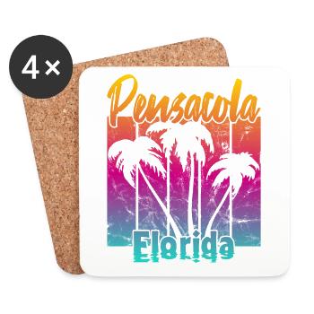 Pensacola Florida - Coasters (set of 4) - white - Front
