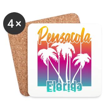 Pensacola Florida - Coasters (set of 4) - white - Front