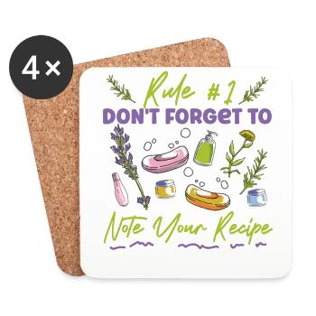 Soap Making Crafting Rule #1 Don't - Coasters (set of 4) - white - Front
