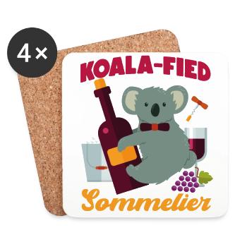 Sommelier Wine Drinking Tasting - Untersetzer (4er-Set) - Weiß - Vorne
