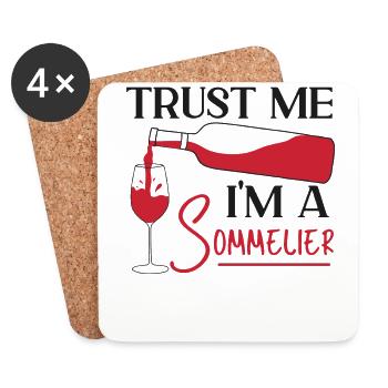 Sommelier Wine Drinking Tasting - Untersetzer (4er-Set) - Weiß - Vorne