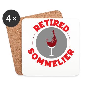 Sommelier Wine Drinking Tasting - Untersetzer (4er-Set) - Weiß - Vorne