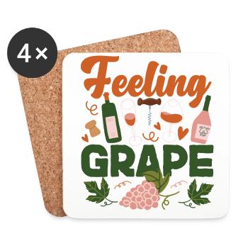 Sommelier Wine Drinking Tasting - Coasters (set of 4) - white - Front