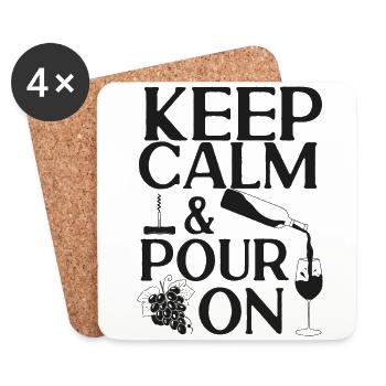 Sommelier Wine Drinking Tasting - Coasters (set of 4) - white - Front