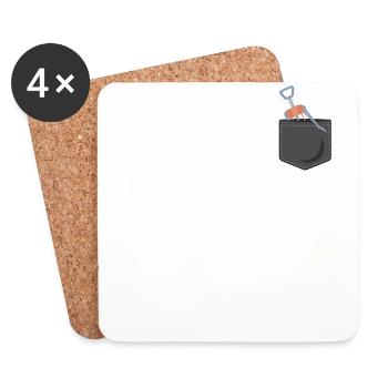 Sommelier Wine Drinking Tasting - Coasters (set of 4) - white - Front