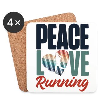 Running Runner Semi-Marathon - Dessous de verre (lot de 4) - blanc - Devant