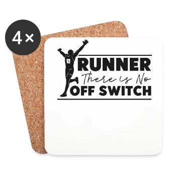 Running Runner Half Marathon - Untersetzer (4er-Set) - Weiß - Vorne