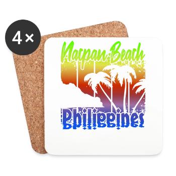 Nacpan Beach Philippines - Untersetzer (4er-Set) - Weiß - Vorne