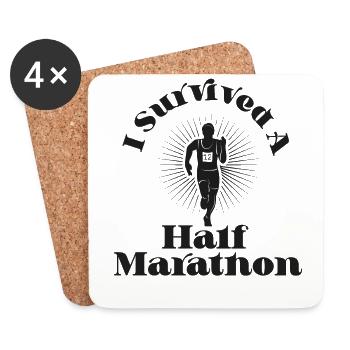 Running Runner Semi-Marathon I - Dessous de verre (lot de 4) - blanc - Devant