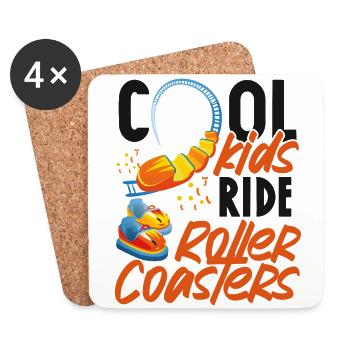 Roller Coaster Cool Kids Ride - Coasters (set of 4) - white - Front