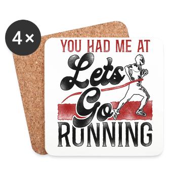 Running Runner Semi-Marathon - Dessous de verre (lot de 4) - blanc - Devant