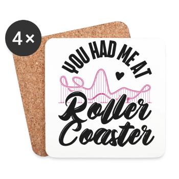 Roller Coaster Girl You Had Me At - Dessous de verre (lot de 4) - blanc - Devant