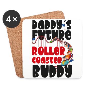 Roller Coaster Toddler Daddy's - Coasters (set of 4) - white - Front