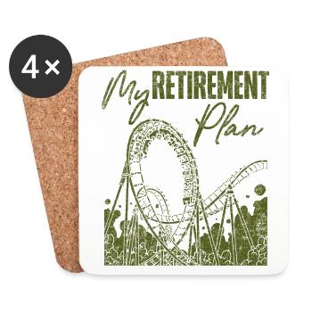 Roller Coaster Retired Vintage My - Coasters (set of 4) - white - Front