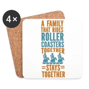 Scooter Coaster A Family That Rides - Coasters (set of 4) - white - Front
