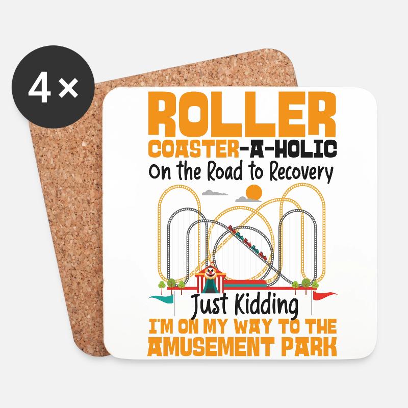 Roller Coaster Roller - Coasters (set of 4) - white