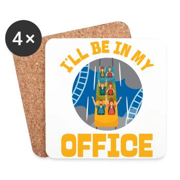 Roller Coaster I'll Be In My - Coasters (set of 4) - white - Front
