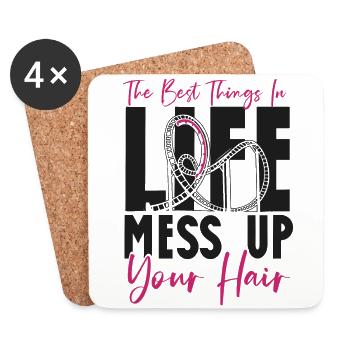 Roller Coaster Girl The Best - Coasters (set of 4) - white - Front