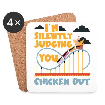 Scooter Coaster I'm Silently - Coasters (set of 4) - white - Front
