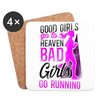 Running Runner Half Marathon - Coasters (set of 4) - white - Front