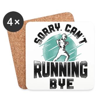 Running Runner Half Marathon - Untersetzer (4er-Set) - Weiß - Vorne