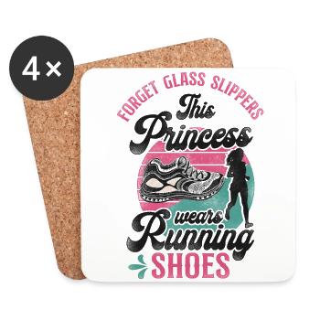 Running Runner Half Marathon - Coasters (set of 4) - white - Front