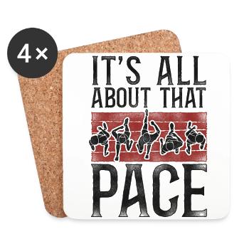 Running Runner Semi-Marathon - Dessous de verre (lot de 4) - blanc - Devant