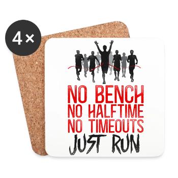 Running Runner Half Marathon - Untersetzer (4er-Set) - Weiß - Vorne