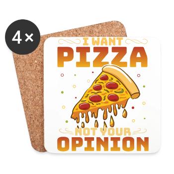 Chef Koch Pizza Pizzakoch Pizzeria Restaurant - Coasters (set of 4) - white - Front