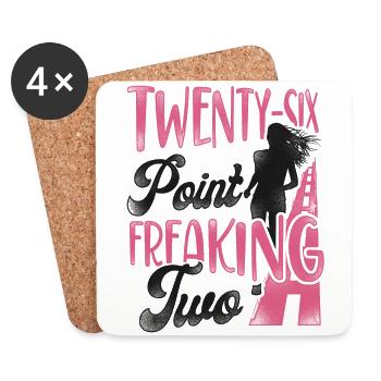 Running Runner Half Marathon - Coasters (set of 4) - white - Front