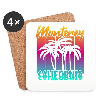Monterey California - Untersetzer (4er-Set) - Weiß - Vorne
