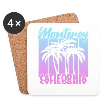 Monterey California - Untersetzer (4er-Set) - Weiß - Vorne