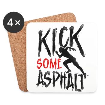 Running Runner Semi-Marathon - Dessous de verre (lot de 4) - blanc - Devant