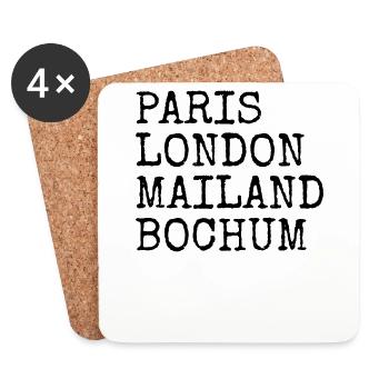 Bochum Paris Londres Milan Accueil Cher Bochumer - Dessous de verre (lot de 4) - blanc - Devant