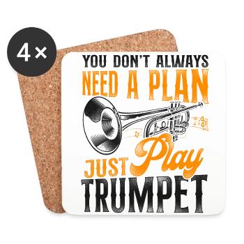 Trumpet Player Vintage You Don't - Untersetzer (4er-Set) - Weiß - Vorne