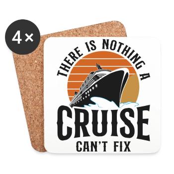 Cruise Ship Vacation Retro There - Untersetzer (4er-Set) - Weiß - Vorne