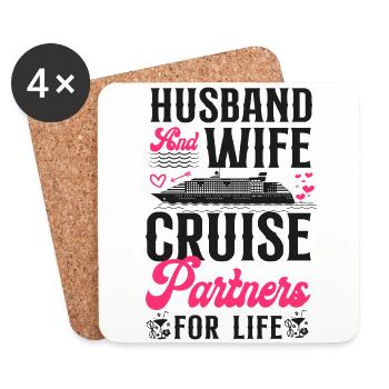 Cruise Ship Vacation Marriage - Untersetzer (4er-Set) - Weiß - Vorne