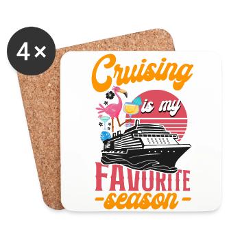 Cruise Ship Vacation Girl Cruising - Untersetzer (4er-Set) - Weiß - Vorne