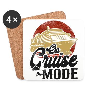 Cruise Ship Vacation Vintage On - Untersetzer (4er-Set) - Weiß - Vorne
