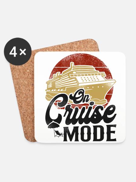 Cruise Ship Vacation Vintage On - Untersetzer (4er-Set) - Weiß