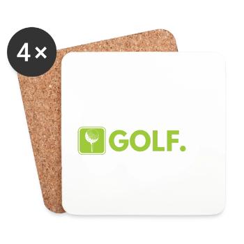 Golf Sport Golfer Golfspieler Golfplatz! Golfen - Untersetzer (4er-Set) - Weiß - Vorne