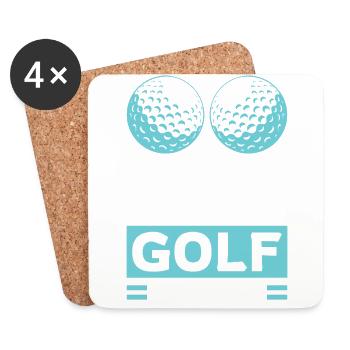 Golf Sport Golfer Golfspieler Golfplatz! Golfen - Untersetzer (4er-Set) - Weiß - Vorne