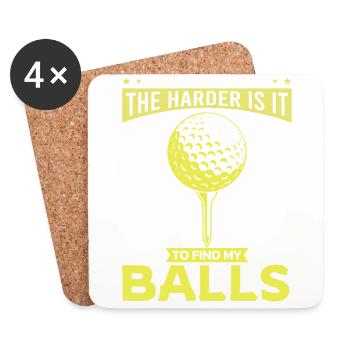 Golf Sport Golfer Golfspieler Golfplatz! Golfen - Untersetzer (4er-Set) - Weiß - Vorne