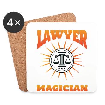 Profession d’avocat! Avocats Étudiants en droit Avocat - Dessous de verre (lot de 4) - blanc - Devant