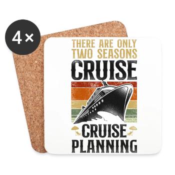 Cruise Ship Vacation Vintage There - Untersetzer (4er-Set) - Weiß - Vorne