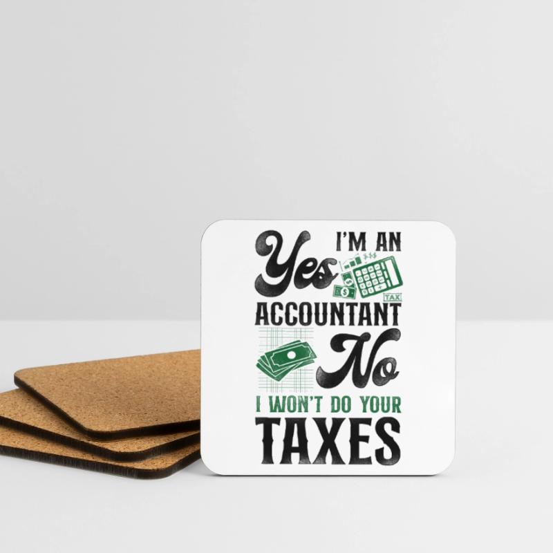 Comptable Comptable Comptable Comptabilité Dessous de verre (lot de 4)